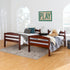 Cama litera de madera maciza Carolina de estilo transicional con dos camas individuales