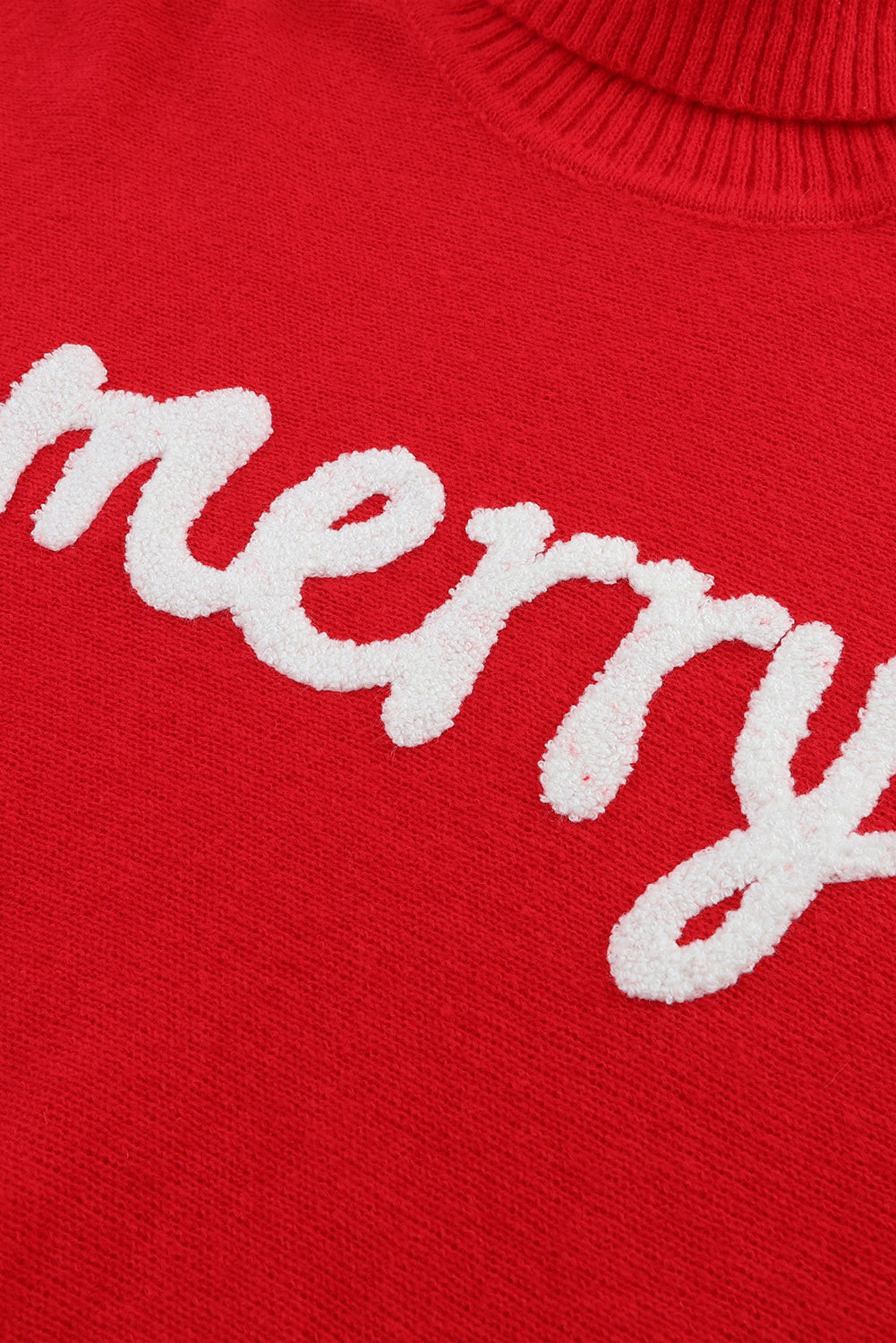 Red Merry Christmas Turtleneck Sweater