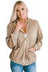 Colorblock Hooded Coat Plus Size