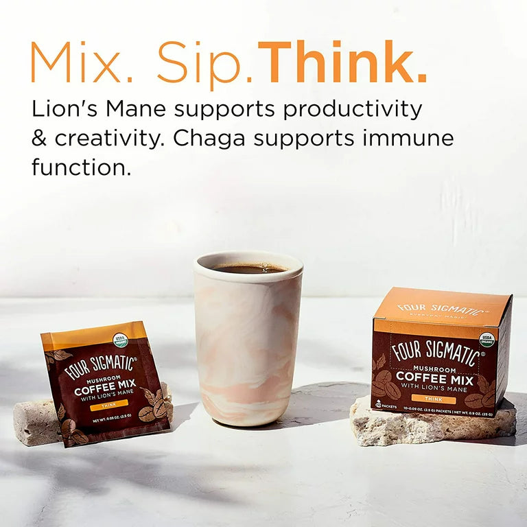 Café con Hongos Four Sigmatic (10 unidades): Melena de León y Chaga para la Concentración y el Sistema Inmunitario