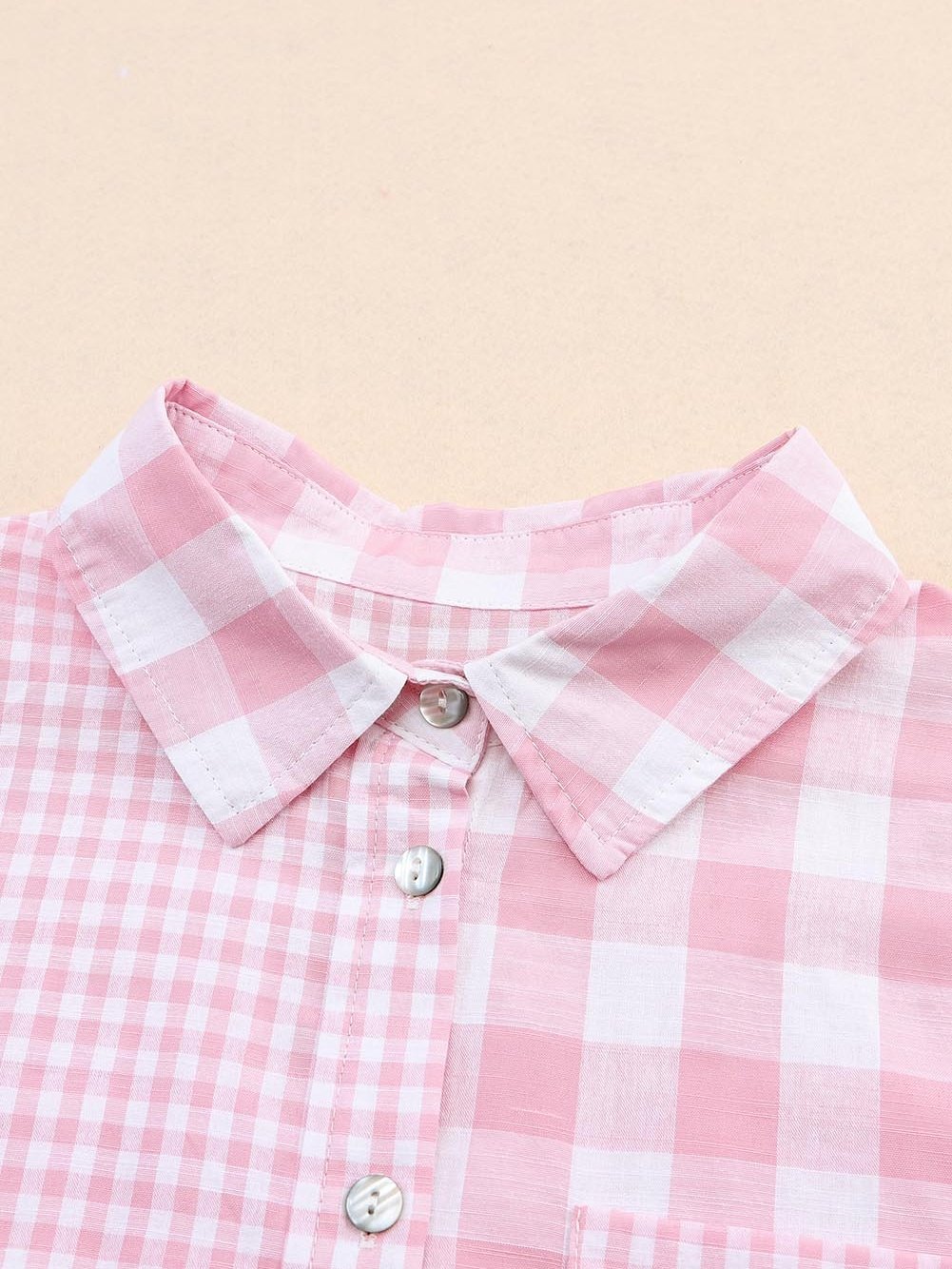 Versatile Pink Plaid Shirt