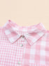 Versatile Pink Plaid Shirt