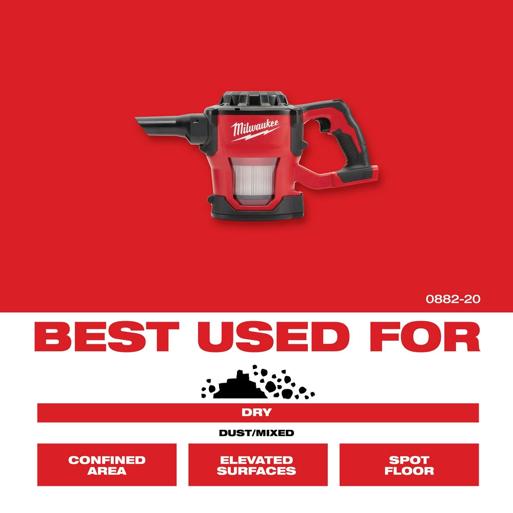 Aspiradora compacta Milwaukee 0882-20 M18™