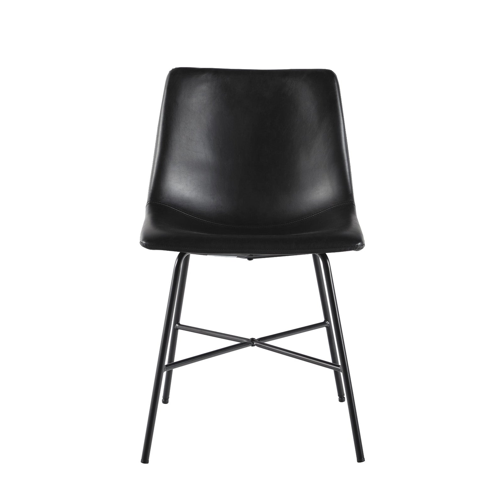 Colección de asientos industriales de piel sintética Xuma Urban (silla de comedor o taburete de bar), juego de 2