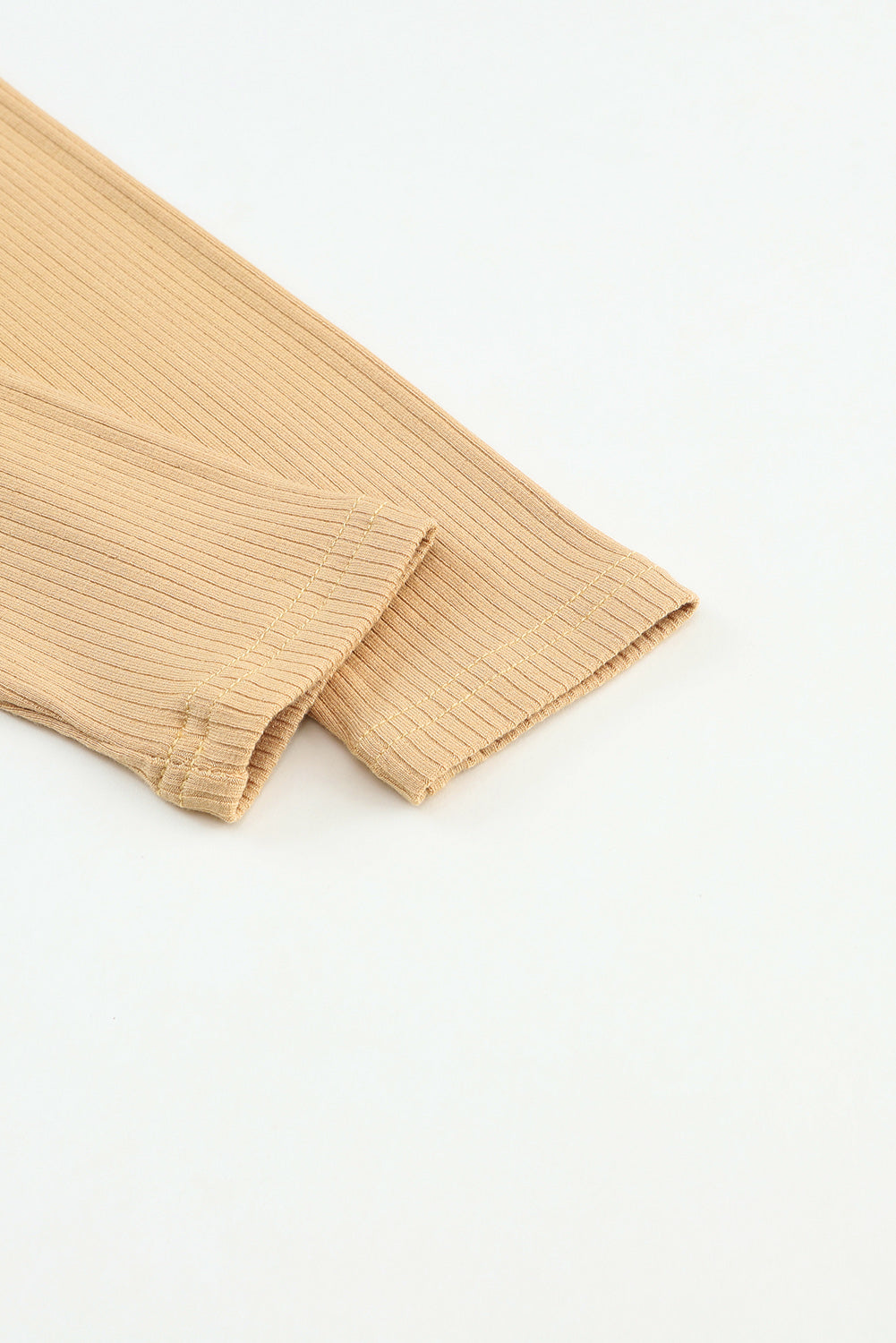 Form-Fitting Ribbed Knit Top