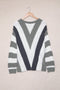Long Sleeve V-Neck Top with Modern Design