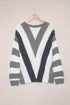 Long Sleeve V-Neck Top with Modern Design