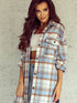Women's Plaid Shirt Jacket