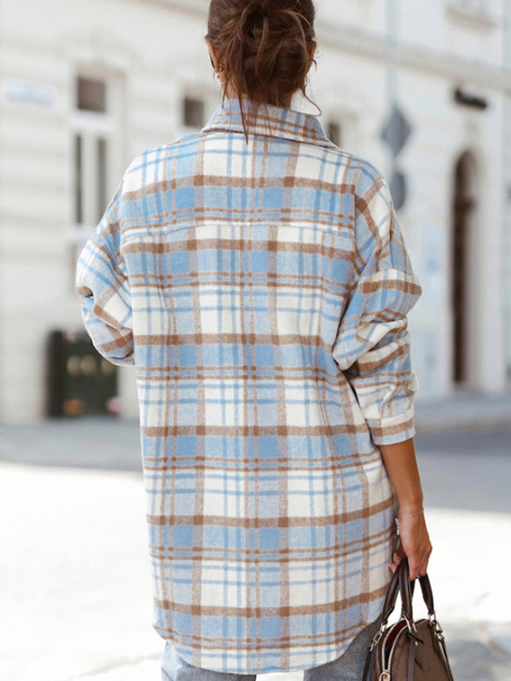 Women's Plaid Shirt Jacket