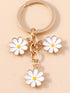 Dainty White Daisy Keychain Decor