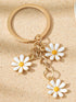 Dainty White Daisy Keychain Decor