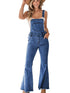 Stretch Denim Overalls with Pockets
