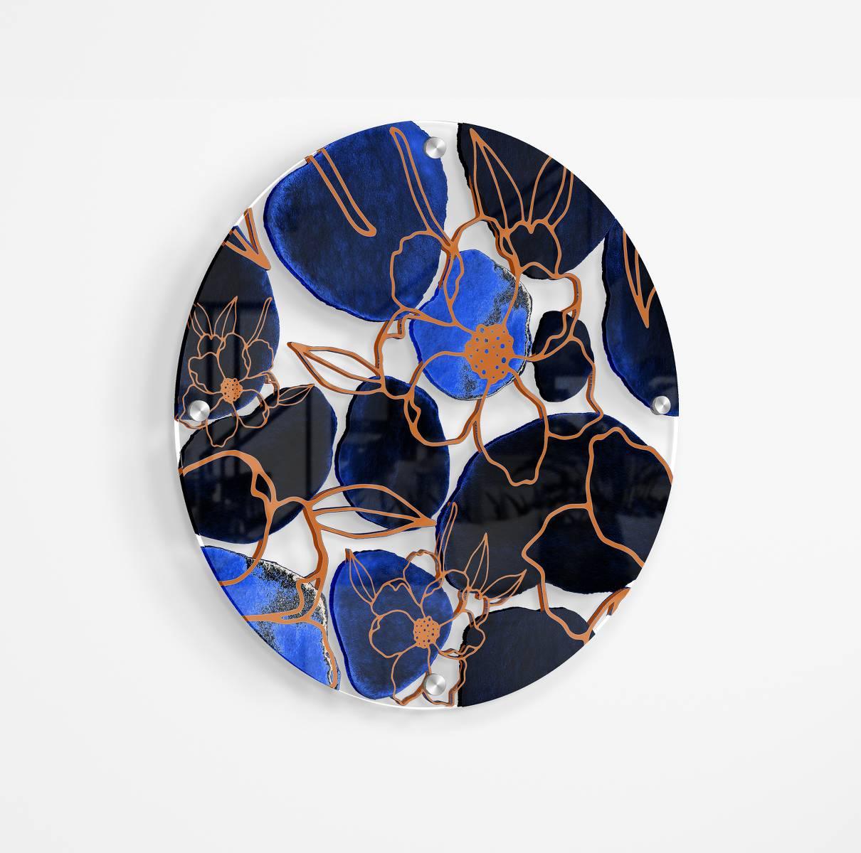 Dark Pattern Printed Transparent Acrylic Circle