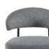 Silla de comedor curvada tapizada moderna Alexis, juego de 2