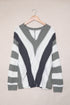 Geometric Pattern V-Neck Top