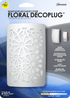 Lámpara de noche LED con diseño floral de níquel DecoPlug