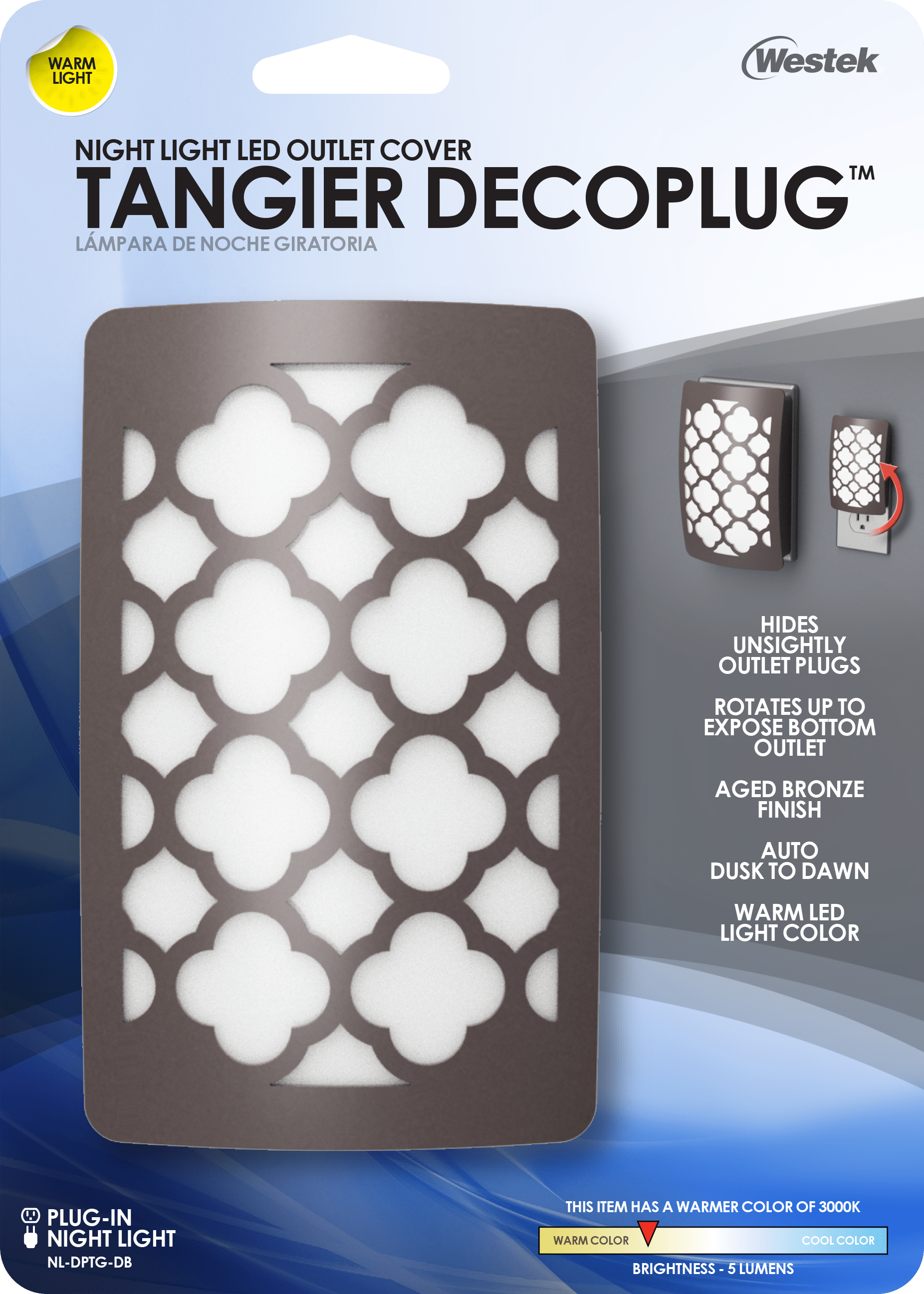 Lámpara de noche LED Tangier Bronze DecoPlug