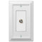 Placa de pared con conector para cable, madera blanca Deerfield, 1 unidad