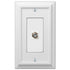 Placa de pared con conector para cable, madera blanca Deerfield, 1 unidad