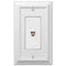 Placa de pared con toma de teléfono Deerfield White Wood - 1