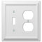 Deerfield White Wood - 1 palanca / 1 placa de pared dúplex