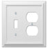Deerfield White Wood - 1 palanca / 1 placa de pared dúplex