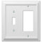 Deerfield White Wood - Placa de pared con 1 palanca y 1 balancín