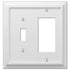 Deerfield White Wood - Placa de pared con 1 palanca y 1 balancín