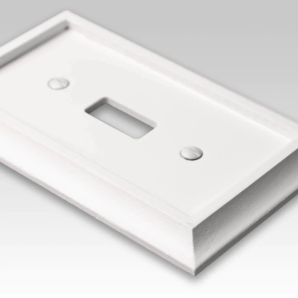 Deerfield White Wood - Placa de pared con 2 palancas