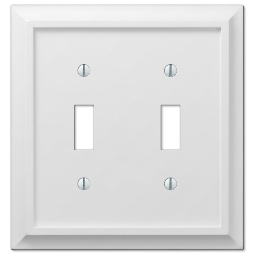 Deerfield White Wood - Placa de pared con 2 palancas