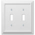 Deerfield White Wood - Placa de pared con 2 palancas