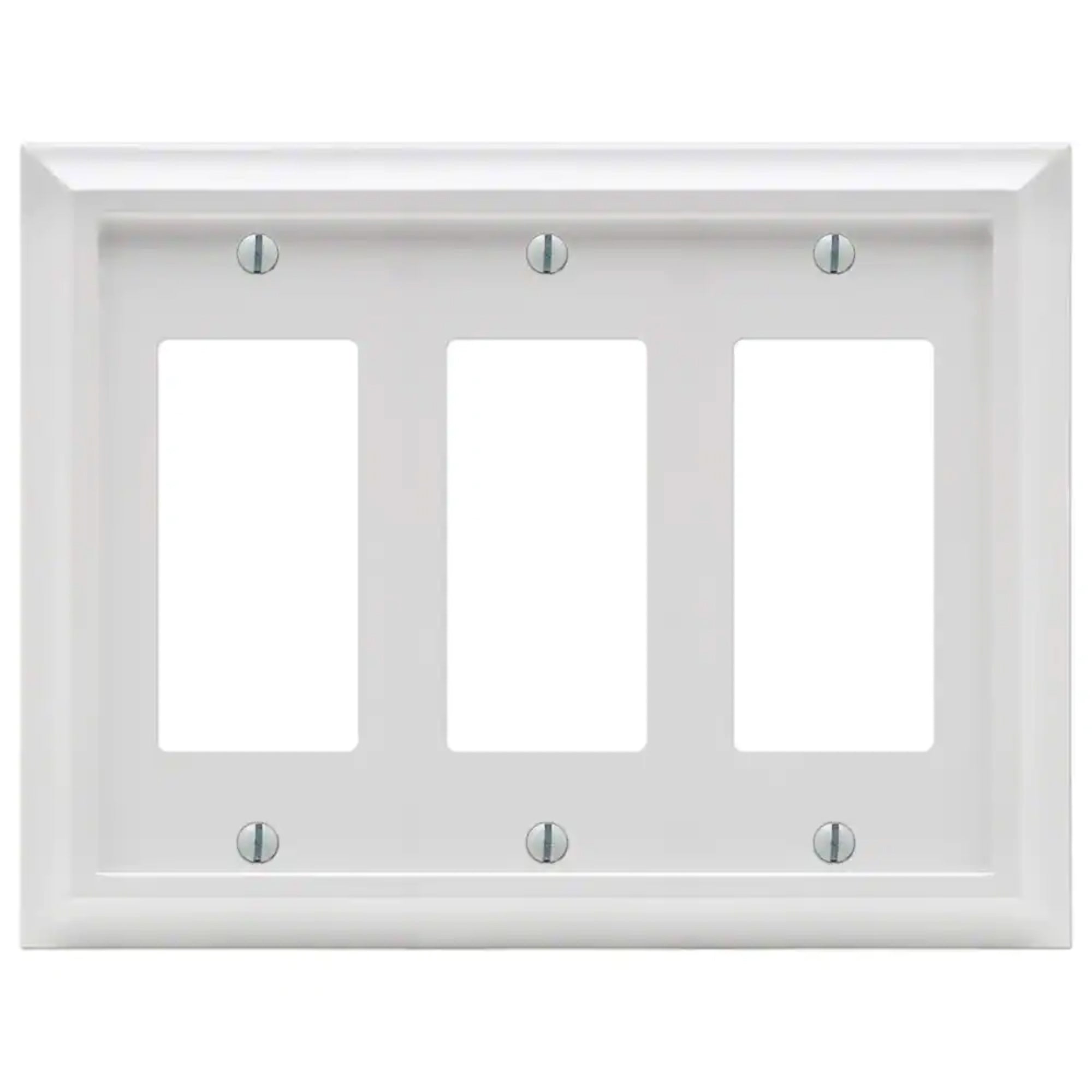 Deerfield White Wood - Placa de pared de 3 balancines