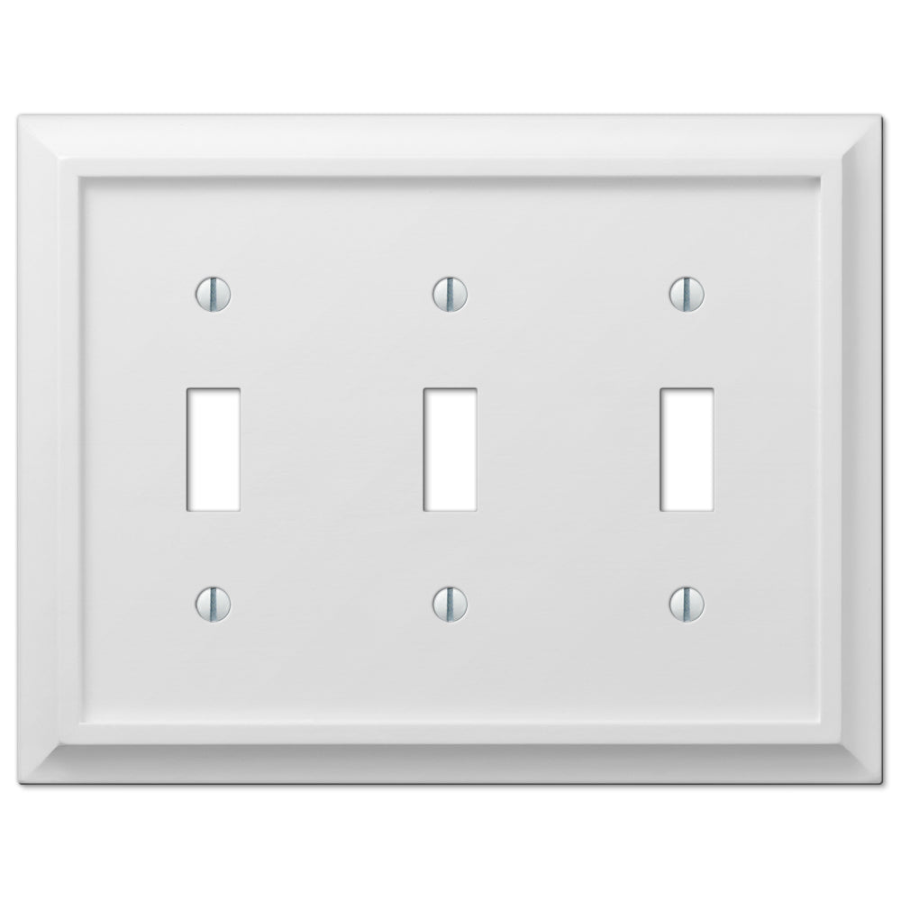Deerfield White Wood - Placa de pared con 3 palancas