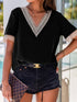 Relaxed Fit Lace Trim T-Shirt