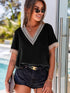 Relaxed Fit Lace Trim T-Shirt