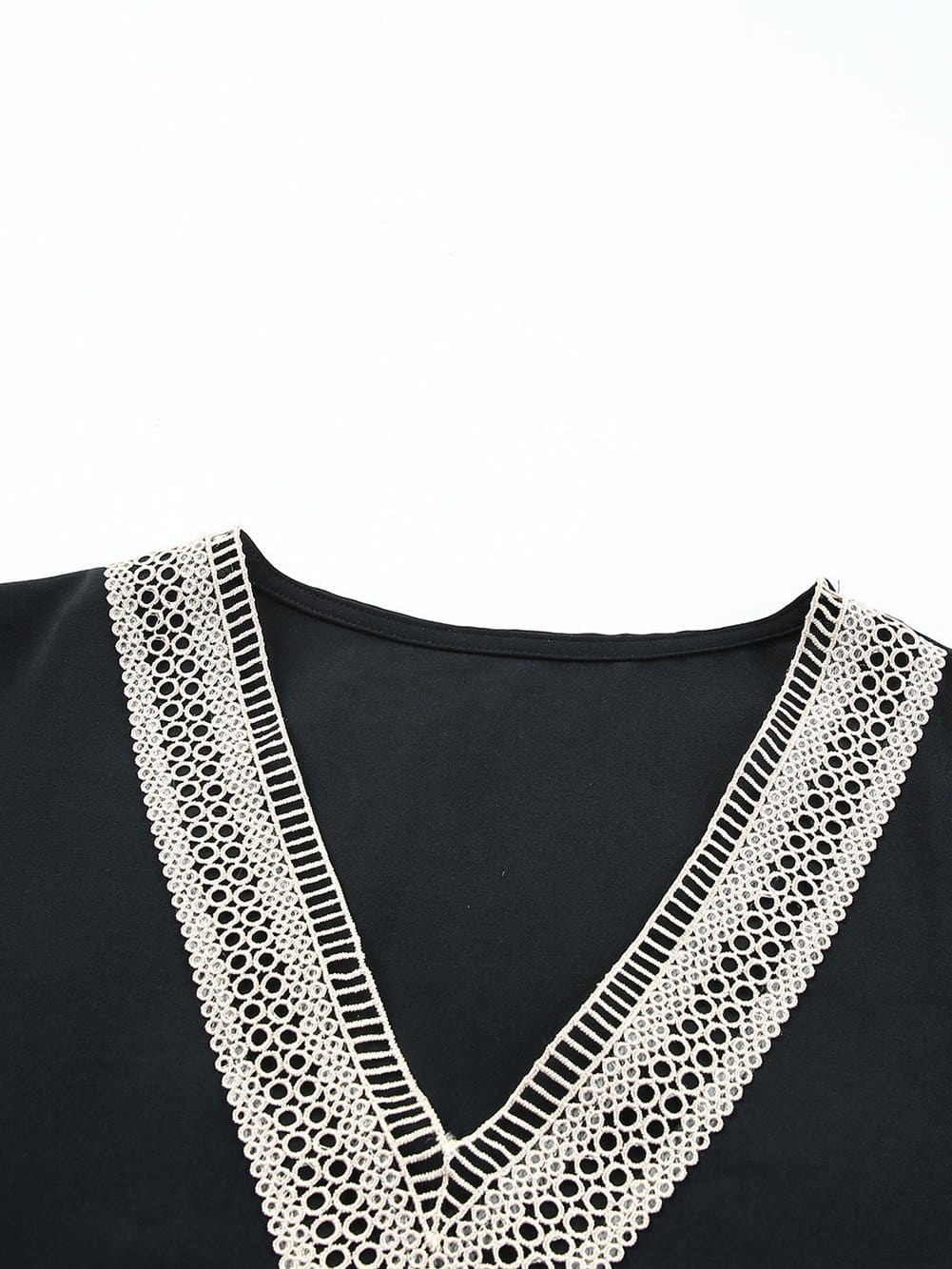Relaxed Fit Lace Trim T-Shirt