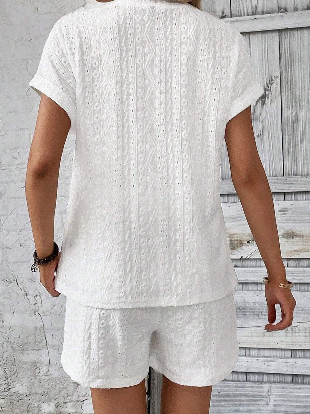 White Eyelet Playsuit