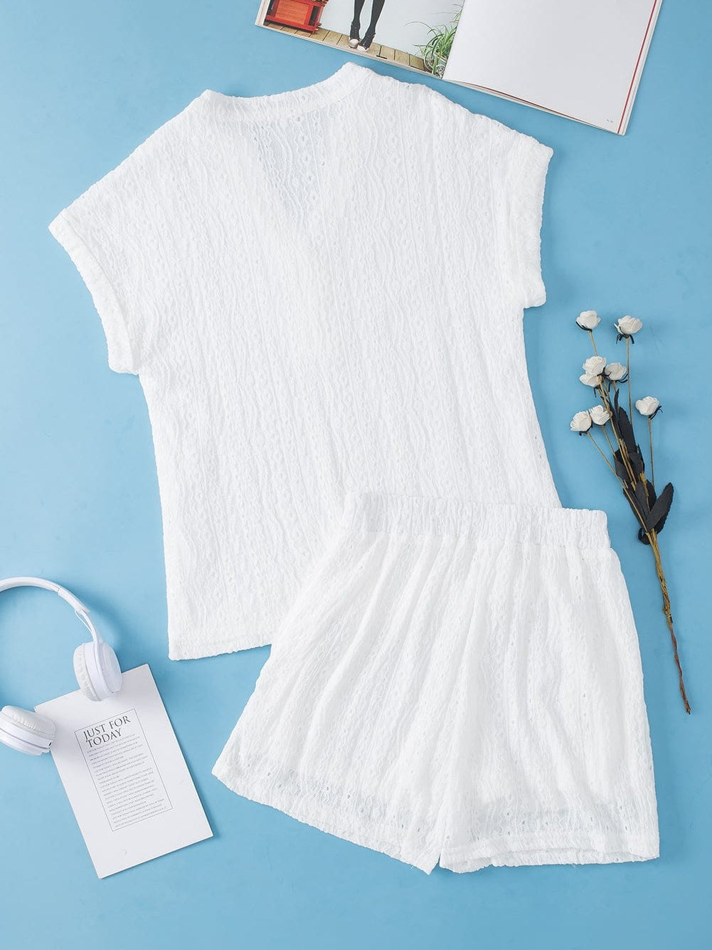 White Eyelet Playsuit