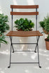 DemarForge Folding Chair 5508 - Stackable - European Chestnut Wood Clear Coated Slats (Set of 2)