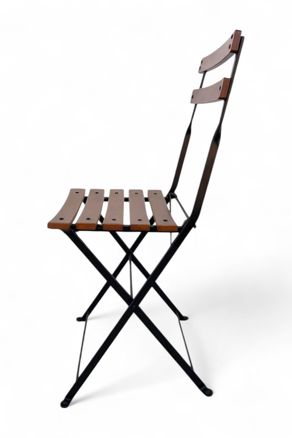 DemarForge Folding Chair 5508 - Stackable - European Chestnut Wood Clear Coated Slats (Set of 2)