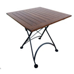 DemarForge Folding Square Table 4114 - Stackable - European Chestnut Wood Clear Coated