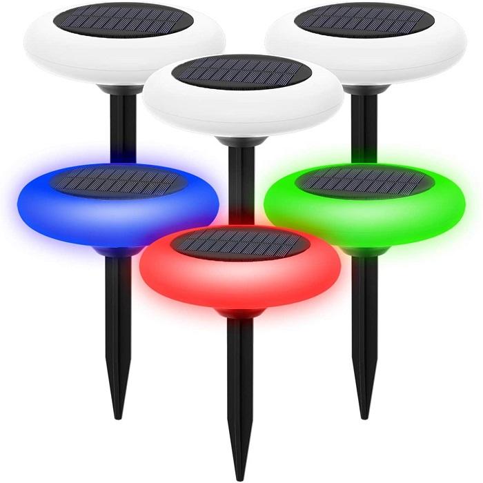 Luces solares RGB multicolor para jardín | Del anochecer al amanecer | Súper brillantes 