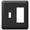 Devon Black Steel - 1 placa de pared con palanca y 1 balancín