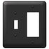 Devon Black Steel - 1 placa de pared con palanca y 1 balancín