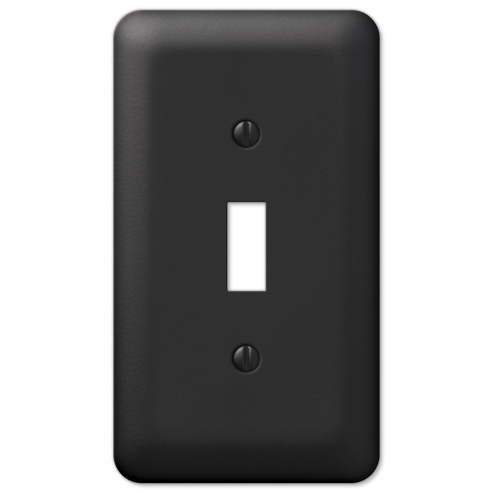 Devon Black Steel - Placa de pared con 1 palanca