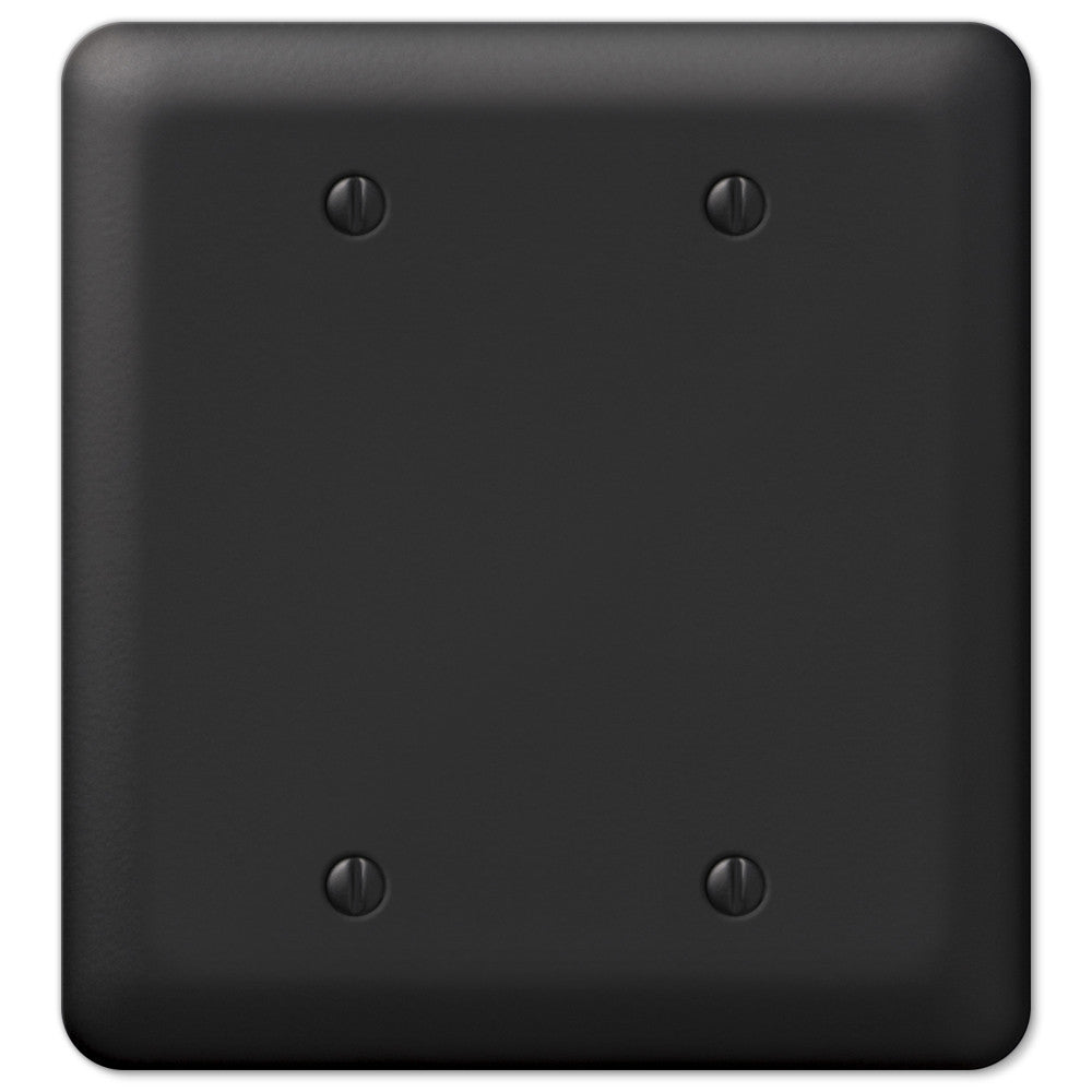 Devon Black Steel - 2 placas de pared en blanco