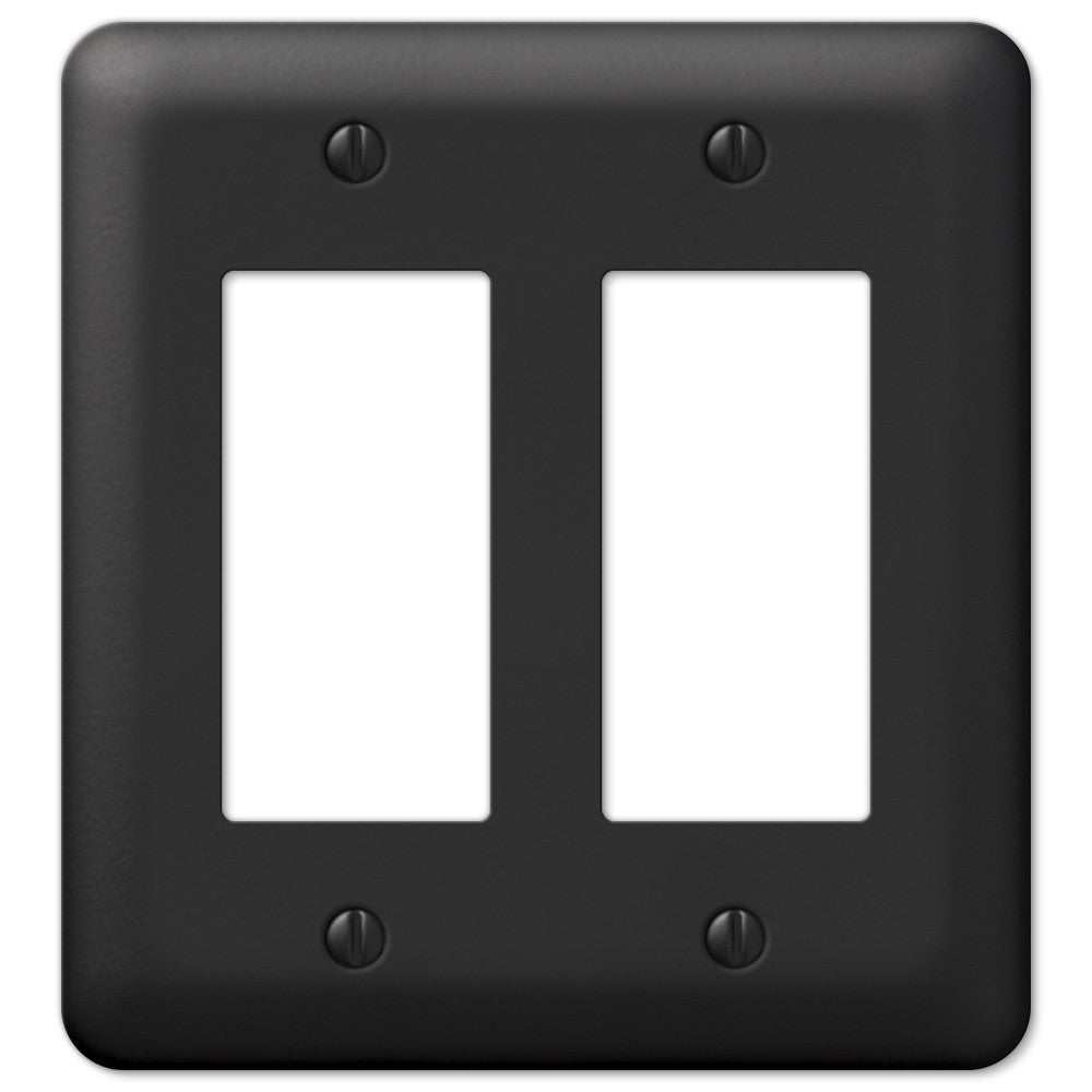 Devon Black Steel - Placa de pared de 2 balancines
