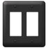 Devon Black Steel - Placa de pared de 2 balancines