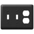 Devon Black Steel - 2 placas de pared con palanca y 1 placa de pared dúplex