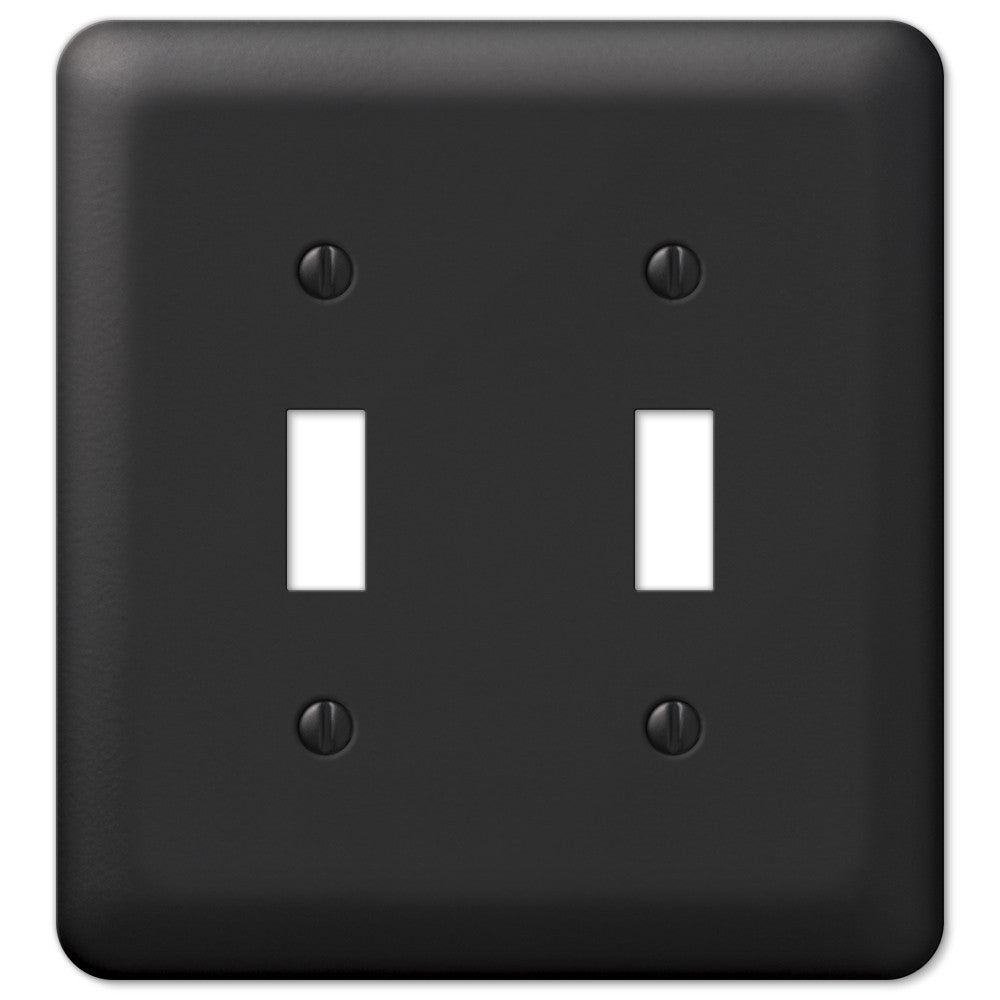 Devon Black Steel - Placa de pared con 2 palancas